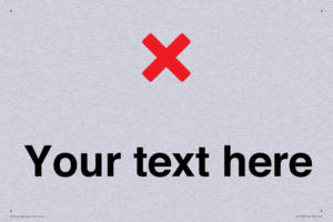 Custom plain background, red cross sign